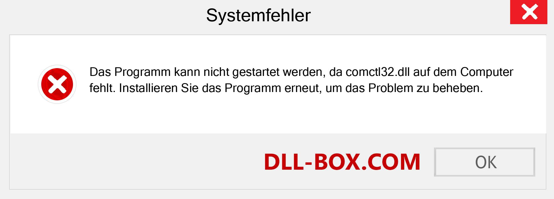 comctl32.dll-Datei fehlt?. Download für Windows 7, 8, 10 - Fix comctl32 dll Missing Error unter Windows, Fotos, Bildern